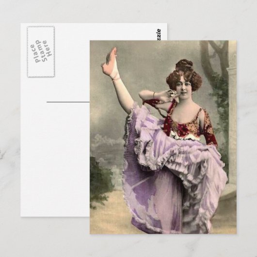 Cancan Dancer Briefkaart (Voorkant / Achterkant)