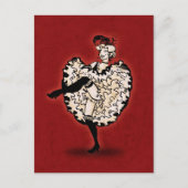 Cancan Dancer Briefkaart (Voorkant)