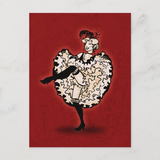 Cancan Dancer Briefkaart (Voorkant)