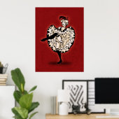 Cancan Dancer Poster (Thuiskantoor)