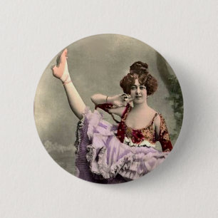 Cancan Dancer Ronde Button 5,7 Cm