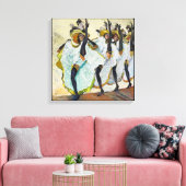 Cancan Dancers Canvas Print (Insitu (Woonkamer))