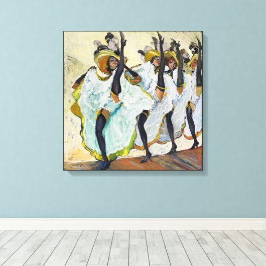 Cancan Dancers Canvas Print (Insitu (Houten vloer))