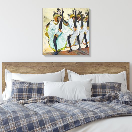 Cancan Dancers Canvas Print (Insitu (Slaapkamer))