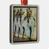 Cancan Dancers Metalen Ornament (Rechts)