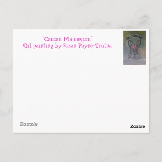 Cancan Mannequin Briefkaart (Achterkant)