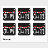 CANCEL CANCEL CULTURE grappig sarcastisch Vierkante Sticker (Vel)