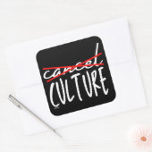 CANCEL CANCEL CULTURE grappig sarcastisch Vierkante Sticker (Envelop)