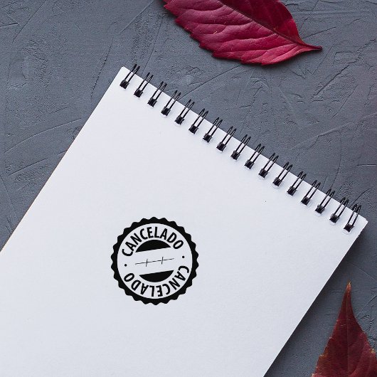 Cancelado, Portugese rubberzegel Rubberstempel