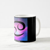 "CANCER" 11 oz. ZODIAC RINGER COFFEE CUP Mok (Voorkant rechts)