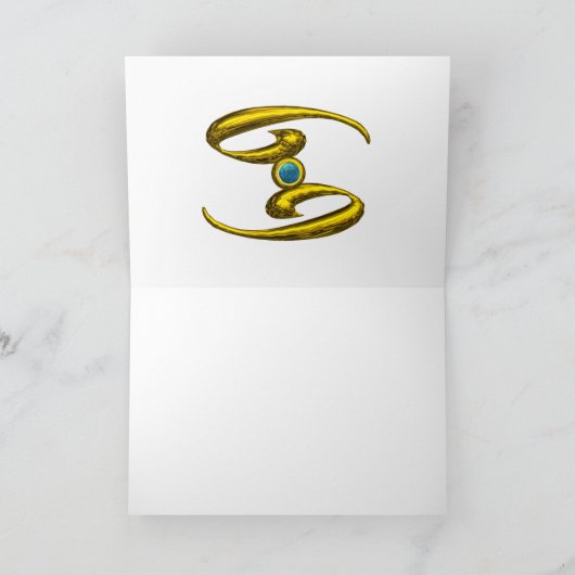 CANCER 2 Zodiac Birthday Kaart (Binnen)