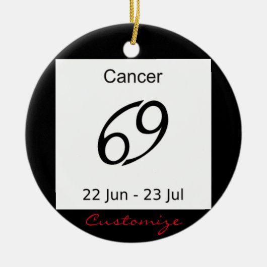 Cancer 69 Zodiac Sign Thunder_Cove Keramisch Ornament (Voorkant)