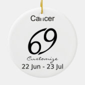 Cancer 69 Zodiac Sign Thunder_Cove Keramisch Ornament (Achterkant)