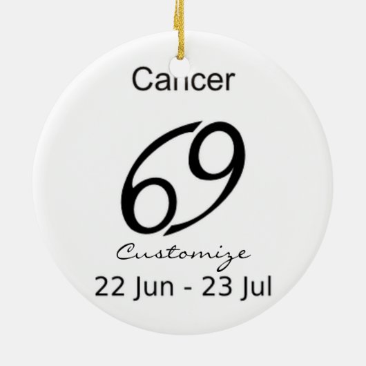 Cancer 69 Zodiac Sign Thunder_Cove Keramisch Ornament (Achterkant)