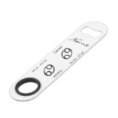 Cancer 69 Zodiac Sign Thunder_Cove Speed Flessenopener (Achterkant Gekanteld)