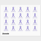 Cancer Advocate White Square Sticker (Vel)