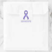Cancer Advocate White Square Sticker (Tas)