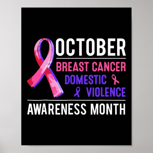 Cancer and Domestic Violence Awareness Month Famil Poster (Voorkant)