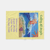 Cancer Angel Chemo Custom Fuzzy Fleece Blanket Deken (Voorkant (Horizontaal))