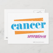 Cancer Aqua Briefkaart (Voorkant / Achterkant)