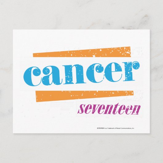 Cancer Aqua Briefkaart (Voorkant)