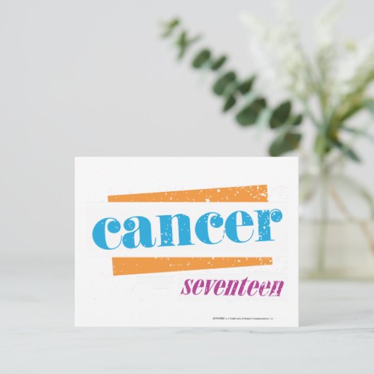 Cancer Aqua Briefkaart (Staand voorkant)