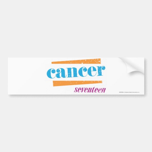 Cancer Aqua Bumpersticker (Voorkant)