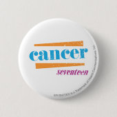 Cancer Aqua Ronde Button 5,7 Cm (Voorkant)