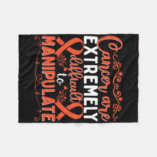 Cancer Are Extremely Difficult To... - World Cance Fleece Deken (Voorkant (Horizontaal))