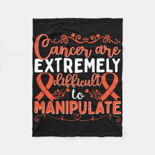 Cancer Are Extremely Difficult To... - World Cance Fleece Deken (Voorkant)