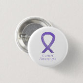 Cancer Awareness Lavendel Lint Custom Pin Button (Voorkant /achterkant)