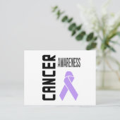 Cancer Awareness Lavender (all cancer) lint Briefkaart (Staand voorkant)