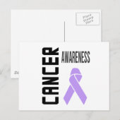 Cancer Awareness Lavender (all cancer) lint Briefkaart (Voorkant / Achterkant)