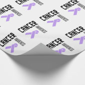 Cancer Awareness Lavender (all cancer) lint Cadeaupapier (Hoek)