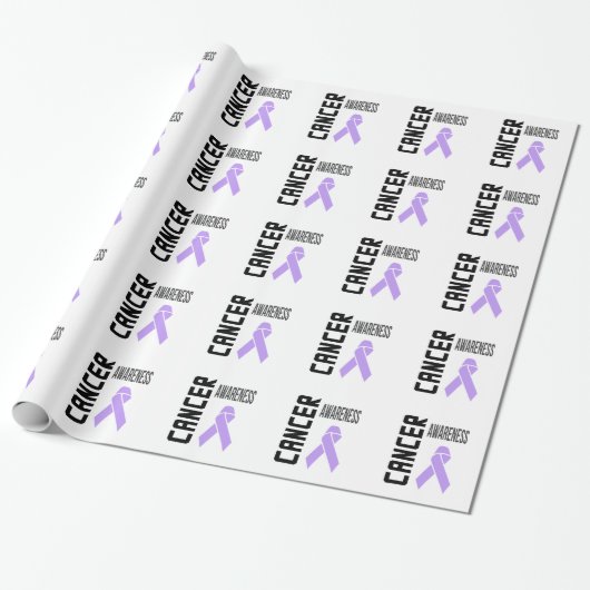 Cancer Awareness Lavender (all cancer) lint Cadeaupapier (Uitgerold)