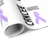 Cancer Awareness Lavender (all cancer) lint Cadeaupapier (Rol Hoek)