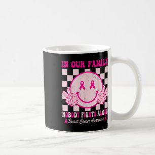 Cancer Awareness Month Groovy Pink Design voor vro Koffiemok