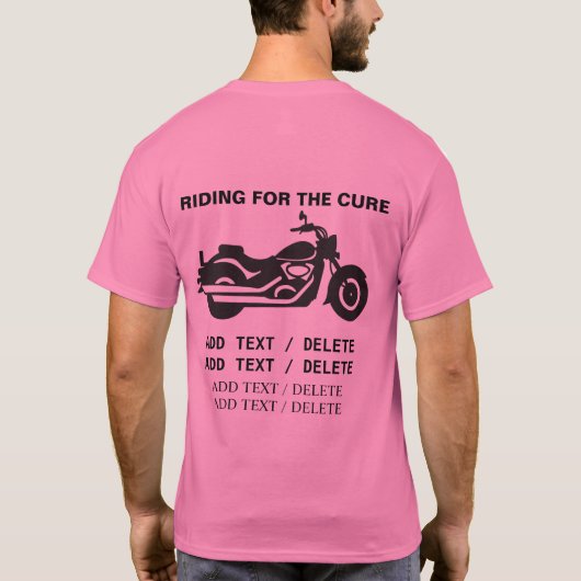 Cancer Awareness Motorcycle Shirt - zie terug (Achterkant)