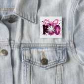 Cancer Awareness - October We Wear Pink Vierkante Button 5,1 Cm (In situ)