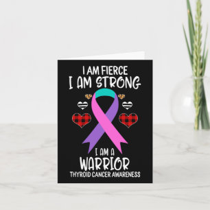 Cancer Awareness Ribbon I Am Fierce Strong Warrior Kaart