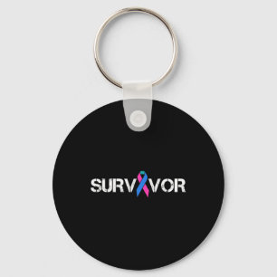 Cancer Awareness Ribbon Survivor Symbool Sleutelhanger