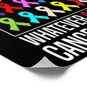Cancer Awareness Shirten-wat voor kleur Cancer Suc Poster (Hoek)