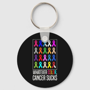 Cancer Awareness Shirten-wat voor kleur Cancer Suc Sleutelhanger