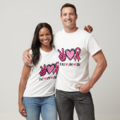 Cancer Awareness Support Squad Peace Love Cure Pin T-shirt (Unisex)