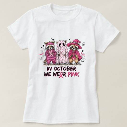 Cancer Awareness We Wear Pink T-shirt (Design voorkant)