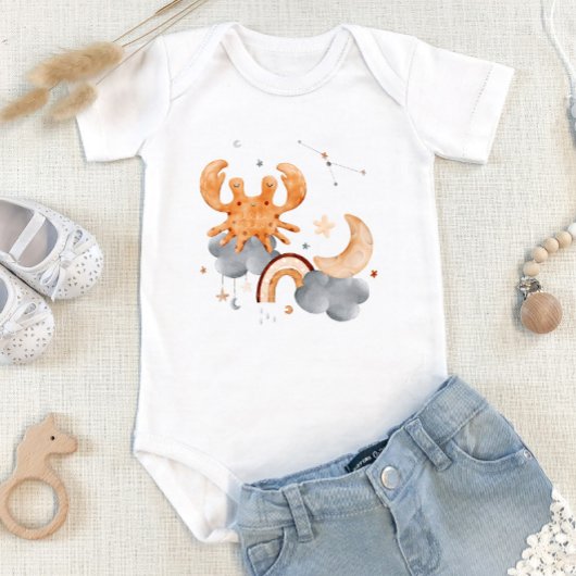 Cancer Baby: Crab's Cozy Zodiac Customizable Romper