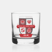 Cancer Birthday Crest™ for July 1-22 Whisky Glas (Achterkant)