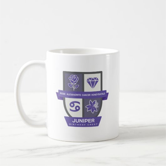 Cancer Birthday Crest™ for June 22-30 Mug Koffiemok (Links)