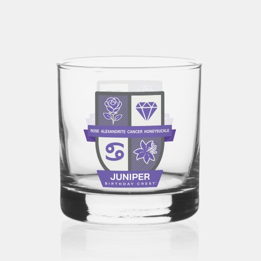 Cancer Birthday Crest™ for June 22-30 Whisky Glas (Voorkant)