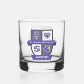 Cancer Birthday Crest™ for June 22-30 Whisky Glas (Achterkant)